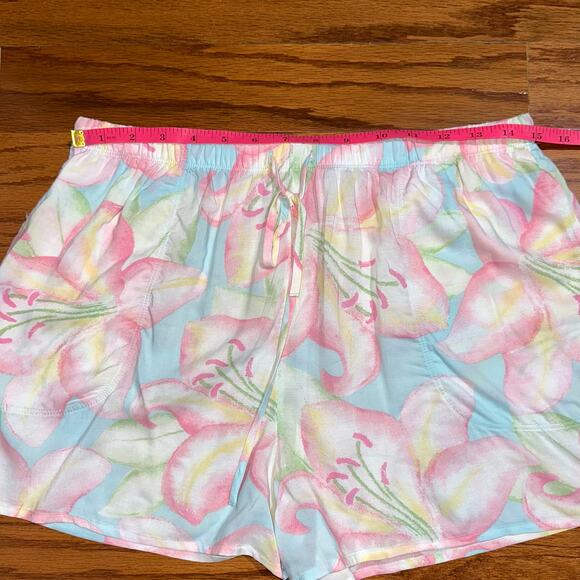 Tommy Bahama Pink Rose Mist Floral Pajama Sleep Shorts Size Small - Picture 12 of 14